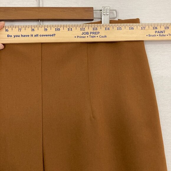 Joie Brown Side Zip Wide Leg Ankle Pants size 12 Office Career - Picture 3 of 9